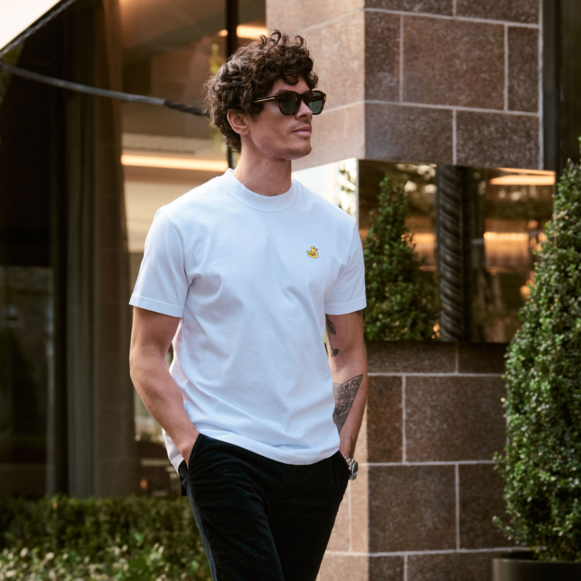 Luxe Pink Label Duck White T-Shirt